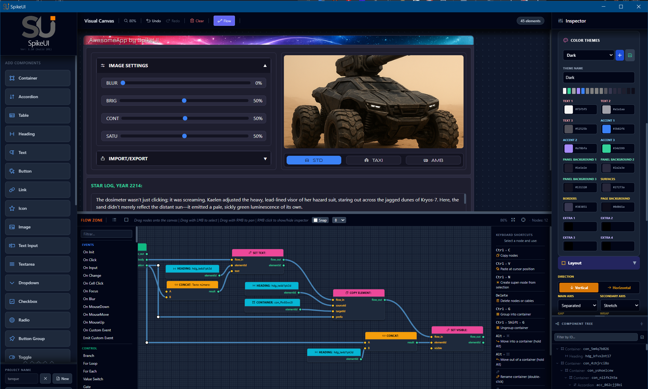 SpikeUI Flow Zone